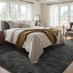 4x6 Ft Shag Rugs for Bedroom Living Room, Ultra Soft Fluffy Furry Area Rugs for Indoor Floor, Aesthetic Carpet for Kids Home Decor (Grey)