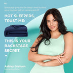 Breescape Cooling Comforter Throw Size - BlendTek™ Q-Max>0.46 Tech, Breathable Blanket for Hot Sleepers & Night Sweats Relief, Premium Lightweight Summer Bedding, 52x72 Inches, Twilight Blue