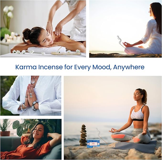 Satya Karma Incense Sticks, Satya Bng (Bangalore) Insenses 15gmx12 Pack with Raajsee Incense Holder Bundle, Satya Nagchampa Natural Incense