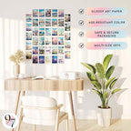 97 Decor Vintage Travel Posters Wall Art - Retro Travel Decor For Home, Travel Art Prints For Wall Decor, Around World Travel Collage Destination Pictures Famous City Artwork For Classroom (4x6)