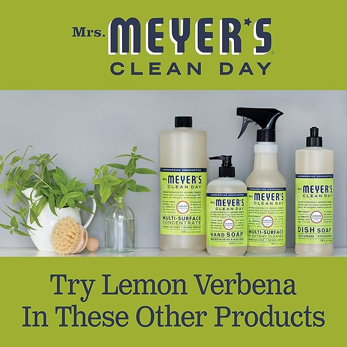 MRS. MEYER'S CLEAN DAY Room and Air Freshener Spray, Non-Aerosol Spray Bottle Infused with Essential Oils, Lemon Verbena, 8 fl. oz - Pack of 3