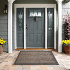 Mibao Front Door Mat Outside Entrance, Durable Outdoor Indoor Mat, Low Profile Heavy Duty Doormat, Non-Slip, Traps Dirt and Moisture, Easy Clean Patio Porch Entryway Mat, 32" x 47", Brown