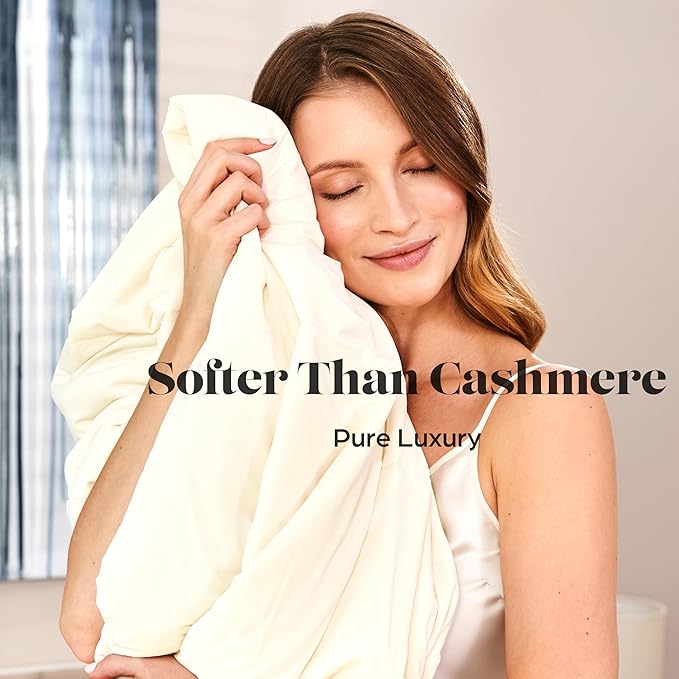 Lavish Comforts® Best Cooling Blanket│White Cooling Comforter Queen Size for Hot Sleepers│Cold Ice Blanket Cooling Blanket for Cooling Bed Cooling │White Comforter Queen 90" x 90"