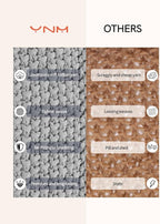 YnM Chunky Cotton Knit Throw Blanket, Cable Knit Throws for Bed Couch Sofa, Comfy & Relaxing, Decorative Piece for Farmhouse Modern Boho Rustic Scandinavian Chic Vibe, Moon Grey 60x80 Inches