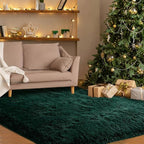 CAIYUECS 3x5 Green Area Rug for Bedroom: Shag Rugs for Living Room-Modern Fuzzy Furry Plush Soft Rugs for Kids Girls Room,Shaggy Rug for Dorm Home Decor(3x5 Feet,Green)