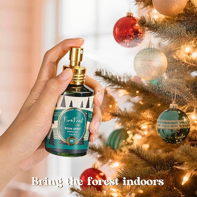 Fir & Forest Room Spray 2 Pack, 3.4oz/100ml Each – Long-Lasting Air Freshener & Odor Eliminator for Home, Linen, Bathroom, Bedroom & Office, Concentrated Room Spray
