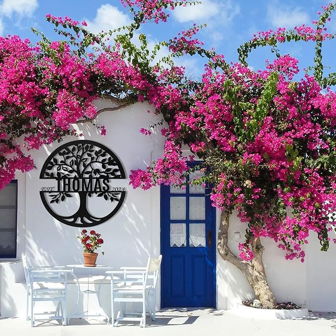 Metal Signs Customized, Tree of Life Metal Signs, Personalized Family Name Sign, Outdoor Metal Wall Art, Metal Tree Wall Decor, Porch Signs Outdoor, Housewarming Gift, Rustic Home Decor