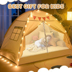 LEEDOR Bed Canopy for Kids/Adults,Mosquito Net & Privacy Tent 2-in-1 Bed Tent, Mesh & Blackout Cloth Double Design Dream Tent,Indoor Safety Bed Tent for Girls/Boys Twin & String Lights (No Mattress)
