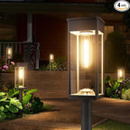 Solar Pathway Lights Outdoor, 4 Pack Garden Lights IP65 Waterproof, Bright Solar Powered for Outside Yard Path Lawn Walkway Driveway Lighting Landscape Decor (Warm White)