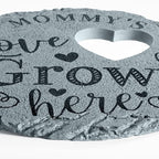 Let's Make Memories Personalized Garden Stone - Resin - Custom Garden Décor - Heart Stepping Stone - for Dad - for Father's Day