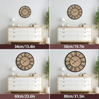 Large Wall Clock for Living Room Decor, Non Ticking Silent, Battery Operated Modern Vintage Wood Wall Clock Oversized Decorative Wall Clock for Bedroom Kitchen Farmhouse Office Decor