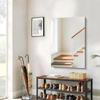 Frameless Mirror, 24x36 Inch Bathroom Mirror for Wall, Rectangle Bathroom Vanity Mirrors with Polished Edge, Hangs Horizontally or Vertically for Bathroom, Bedroom and Living Room