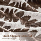 Couch Cover Boho for Dogs Washable Mocha Couch Covers for 2 Cushion Couch, Chenille Sectional Couch Covers L Shape Sofa Cover, Furniture Protector for Kids, Pets, Mocha 91" X150"