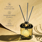 M&SENSE 8.4 oz Large Reed Diffuser for Home | Forest Scent Oil Diffuser with Sticks | Bedroom Bathroom Living Room Decor