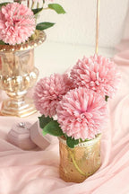 Floroom 12pcs Dusty Rose Faux Silk Mums Artificial Flowers Bulk Fake Chrysanthemums with Stems for DIY Wedding Table Centerpieces Floral Arrangements Vase Fillers Home Decorations