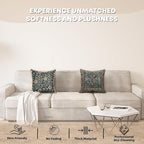 Charlotte Home Furnishings Throw Pillow Covers 16x16 in, Green Tree Decorative Couch Pillow Covers, Boho Decor European Tapestry Cushion Cases, Living Room Cozy Home Decor, Jacquard Woven Soft Cotton