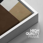 SIGNWIN Framed Canvas Print Wall Art Bold Geometric Shapes Modern Black, White, and Brown Abstract Photography Modern Art Minimalist Black and White for Living Room, Bedroom, Office - 16"x24"x3 White