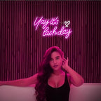 Kavaas Yay It's Lash Day Neon Sign - Lash Neon Sign for Lash Room Decor | Lash LED Light Sign for Lash Salon, Beauty Room, Nails Hair Bar - Great Gifts for Lash Techs Girls, Christmas, Birthday