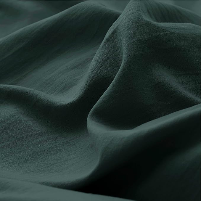 Bedsure Forest Green Oversized King Duvet Cover - 3 Pieces Prewashed Cotton-Like Extra Soft Bedding Set, Includes 1 Duvet Cover 120x98 Inches with Zipper Closure & 2 Pillow Shams, No Comforter