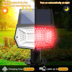 Fabrito Solar Color Changing Lights Outdoor, 9 Color Modes Landscape Spotlights, Dusk to Dawn Solar Powered Spot Lights for Outside, Solar Garden Lights for Yard, Pathway, Tree 4 Pack (Multicolor)