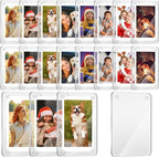 Remerry 24 Pcs Acrylic Fridge Magnetic Frames for Photos Compatible with Polaroid Instax Mini Pictures Double Sided Clear Refrigerator Magnetic Frame for Family Friend Holiday Gift, 2.36 x 3.54 Inch