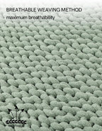 YnM Chunky Throw Blanket, Medium-Weight, Hand Knitted with Chenille Yarn, Skin Friendly, Ventilated and Breathable, Machine Washable, Home Décor Piece for Couch, Sofa and Bed (Sage Green, 30x40 Inch)