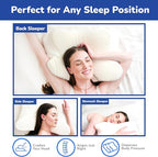 Cervical Memory Foam Pillow for Neck Support, Slow Rebound for Cozy Sleeping, Dual Height Orthopedic Bed Pillows for Pain Relief, Ergonomic Contour Pillow for Side Back & Stomach Sleepers
