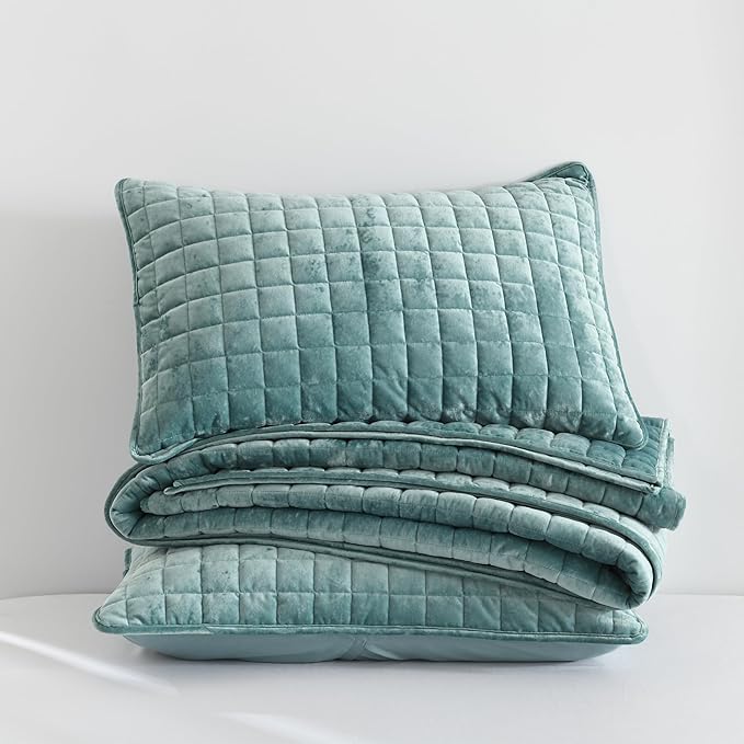 Secgo Queen Comforter Set for Bed - Velvet Quilts Queen Size, Black Bedspreads (90 * 98 Inch) with 2 Pillow Shams, Patchwork Reversible Lightweight Bedding