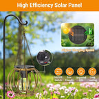 KOOPER Solar Lanterns Outdoor Waterproof, 4 Pack Upgraded Bronze Metal Hanging Solar Lights Outdoor Lanterns, Brighter Auto On/Off Outdoor Hanging Lantern for Yard Patio Pathway Porch Garden Decor