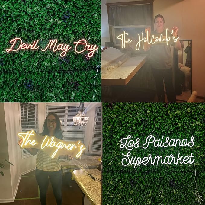 Custom Neon Signs for Wall Decor, CUSTOMNEON Personalized Neon Signs Customizable for Wedding Birthday Prom Party, Custom Neon Lights for Bedroom Bar Studio Beauty Salon Business Shop