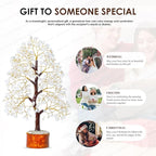 Clear Quartz Crystal Tree of Life - Chakra for Positive Energy, Feng Shui Decor - Gemstone Money Bonsai Tree, Good Luck Healing Crystals - Meditation Stones, Spiritual Unique Gift 10-12"