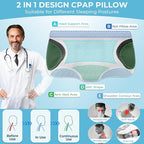 Cervical Pillows for CPAP Sleeper, Side Sleeper Pillow for Neck and Shoulder Pain, Adjustable Ergonomic Orthopedic Bed Pillow for Back, Side and Stomach Sleepers, White
