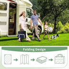 GENIMO Outdoor Rug Waterproof for Patio Decor, 5'x8' Reversible Plastic Straw Rug Carpet, Camping Mats for Outdoor, RV, Backyard, Deck, Balcony, Picnic, Blue & White