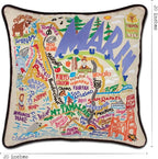 Catstudio Marin County Embroidered Decorative Throw Pillow