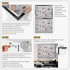 36"x46" Extra Large Framed Wall Art Soft White Poppies Watercolor Floral, Delicate Botanical for Home Living Room Bedroom Decor (Frame Assembly Required)