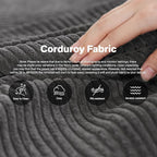 104" Cloud Sectional Couches for Living Room,L Shaped Boneless Couch in A Box,Sleeper Sofa with Comfy Chaise No Assembly Required,Grey