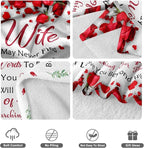 Gifts for Wife from Husband - Anniversary Wedding Gifts for Women - Wife Christmas & Birthday Gift Ideas - Romantic I Love You Gift for her - Valentines Present for Her - to My Wife's Blanket 50"x60"