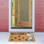 Gertmenian Peanuts Snoopy Coir Doormat - 2x3 Welcome Mat (2-Pack), Ideal for High Traffic Areas in Front Door, Garage, Entryway - Welcome, 80022