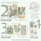 KBKBART 9 PCS Sage Green Wall Art - Eclectic Decor, Abstract Posters for Room Aesthetic, Matisse Wall Art for Bedroom