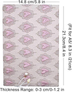 BLBMH A5 Book Covers for Paperbacks Book Cover Fit for 5.5x8.3 inch Adjustable Book Sleeve Cover for A5 Diary Books Fabric Softcover Protector for Notebook - Love