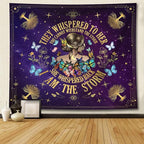 Inspirational Quote Tapestry,They Whispered to Her You Cannot Withstand The Storm Positive Motivational Uplifting Encouragement Gifts Wall Decor for Bedroom,Inspirational Gift for Women Teens Girls