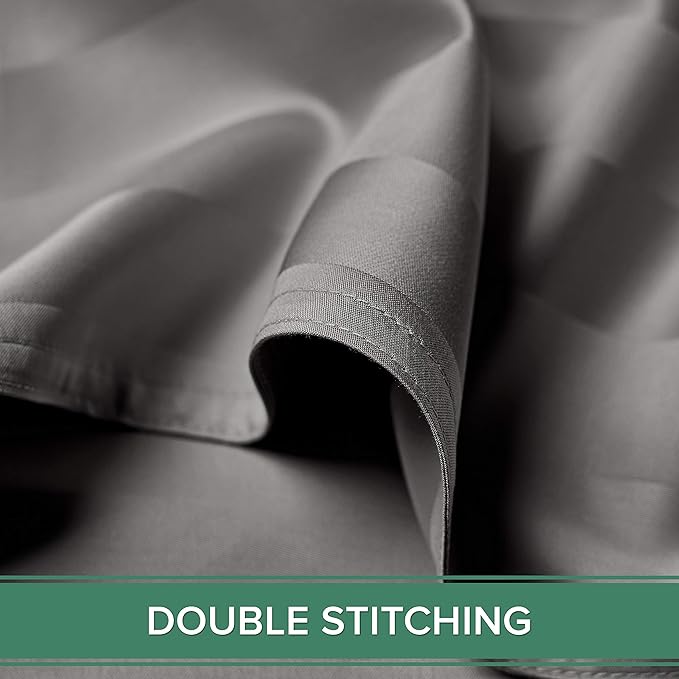 California King Sheets by Pure Bamboo, Genuine 100% Organic Viscose Derived from Bamboo Bed Sheet Set, Soft & Cooling, Double Stitching, Lifetime Quality Promise (California King, Jacquard Stone)