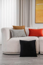 Decorative Pillow Covers 24x24 Black: 2 Pack Cozy Soft Velvet Square Throw Pillow Cases for Farmhouse Home Decor