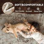 6 ft Round Rugs for Living Room Bedroom Rug Circle Area Rug for Dining Room Table Throw Vintage Circular Rugs Washable Soft Comfortable Beige