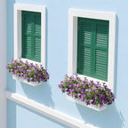 UV Resistant Artificial Petunias 13.3In Fake Flowers 4PCS Artificial Flowers for Outdoors Silk Flowers Fake Hanging Basket Plants Suitable for Outdoor Porch Decor Patio Decor, Light Purple