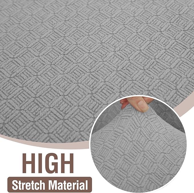 HDCAXKJ Sectional Couch Cover L Shape Stretch Sofa Covers Washable Jacquard Corner Couch Slipcover Non Slip Sectional Slip Cover U Shaped Furniture Protector for Pets Dogs (Silvery Grey, Medium)