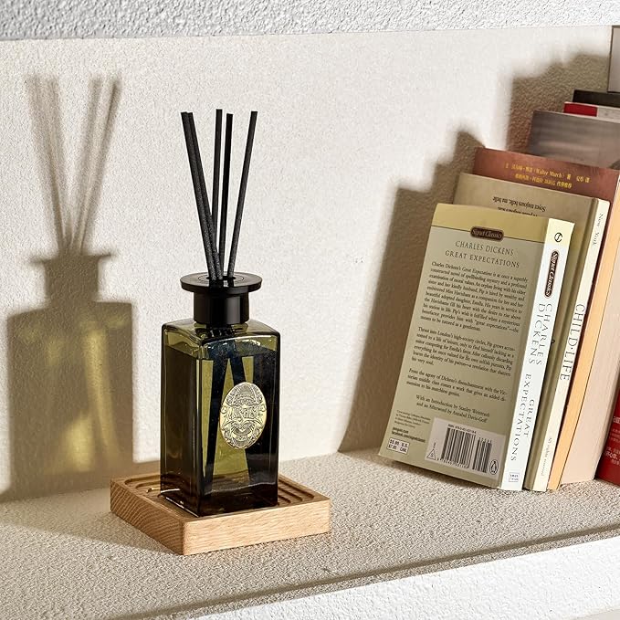 M&SENSE 6.3 oz Large Reed Diffuser Set | Bamboo Scent Oil Diffuser with Sticks | Hotel Collection Non-Toxic Essential Oil |for Bedroom Bathroom Living Room