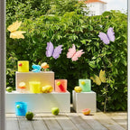 SUNBEAUTY Butterfly Party Decorations Hanging Butterfly Decorations 6Pcs Crepe Paper Garden 3D Butterflies Decor Pastel Paper Butterflies Decoration for Wedding Baby Shower Birthday Party Room Decor