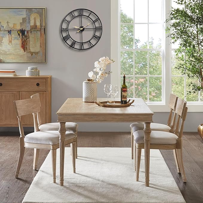 Vantic 24 Inch Large Wall Clock, Roman Numeral Metal Oversized Wall Clocks for Living Room Decor, Bedroom and Kitchen, Completely Silent, Non Ticking, Battery Operated