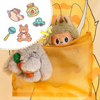 Bed Tent for Kids with LED Strip Lights Toddler Bed Tent Foldable Game House for Children Play Tents for Girls Boys Sleeping Canopy Playhouse (Yellow-Animal)